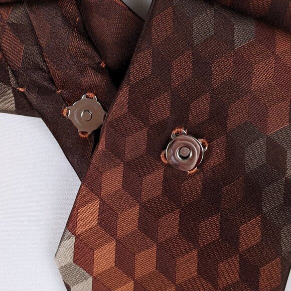 Ogsplosh Brown And Copper Ascot Scarf - Contemporary Scarf - NEW - Picture 2 of 8